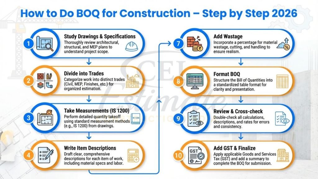 How to Do BOQ for Construction