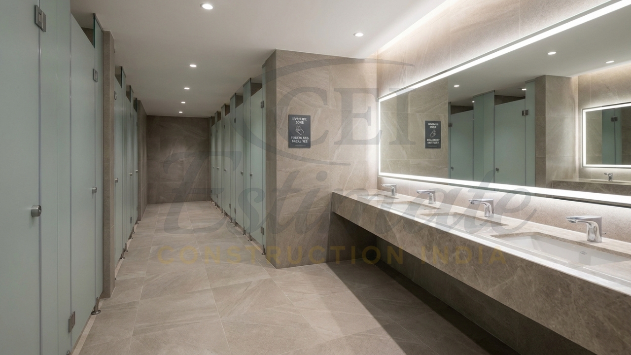 Employee productivity benefits hygienic office bathroom design India 2026 trends