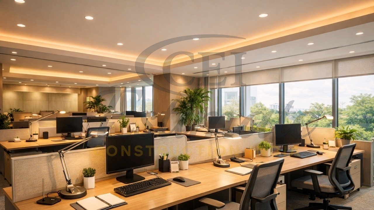 Human-centric office lighting with personal task light controls