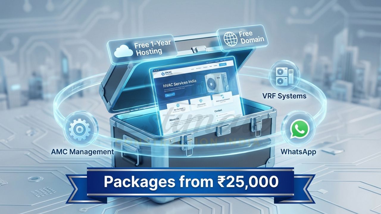 Affordable HVAC website design packages in India starting at 25000.