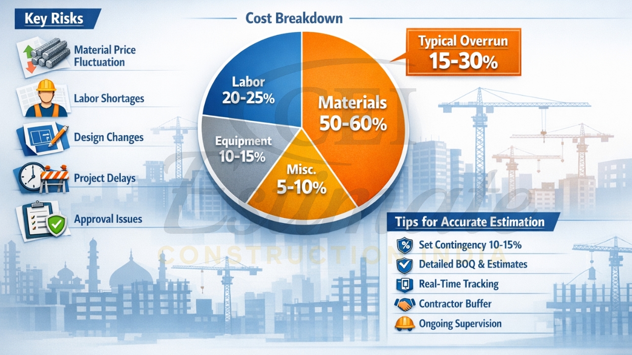 RCC cost overrun risks India 2026 accurate estimation guide