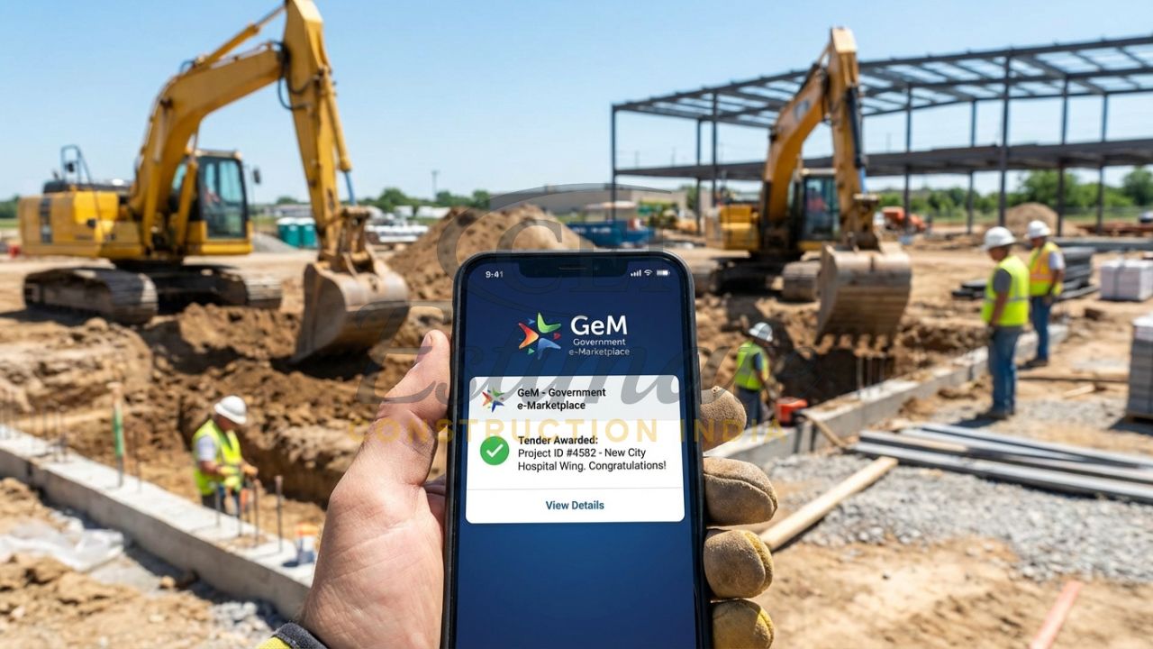 Successful government tender award notification on a smartphone after using professional estimating software.