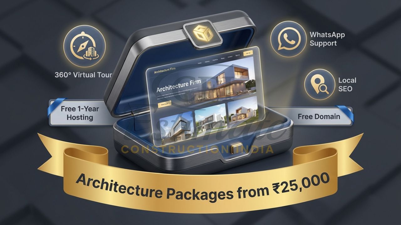 Affordable architecture firm website design packages in India starting at 25,000.
