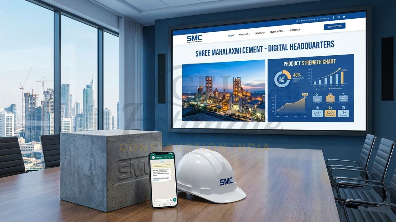 Professional website design for cement company in India showcasing B2B lead generation and product portfolios.