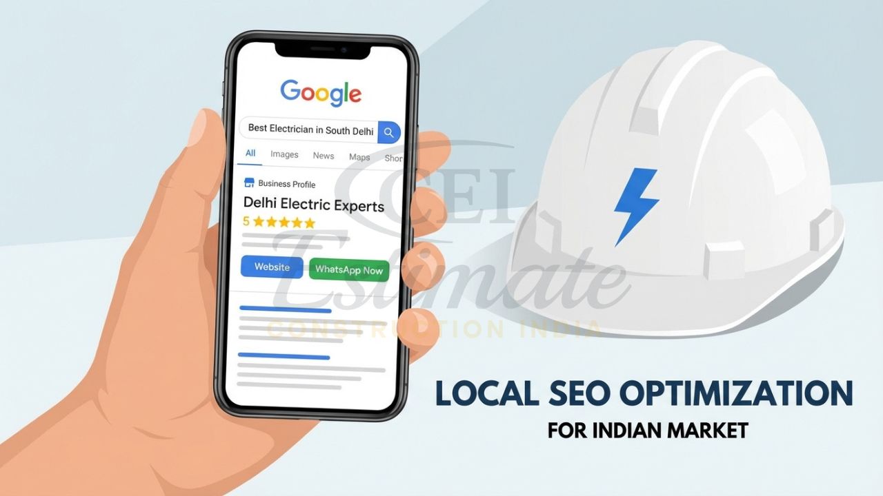 Google local search results showing an electrician ranking #1 in Bengaluru.