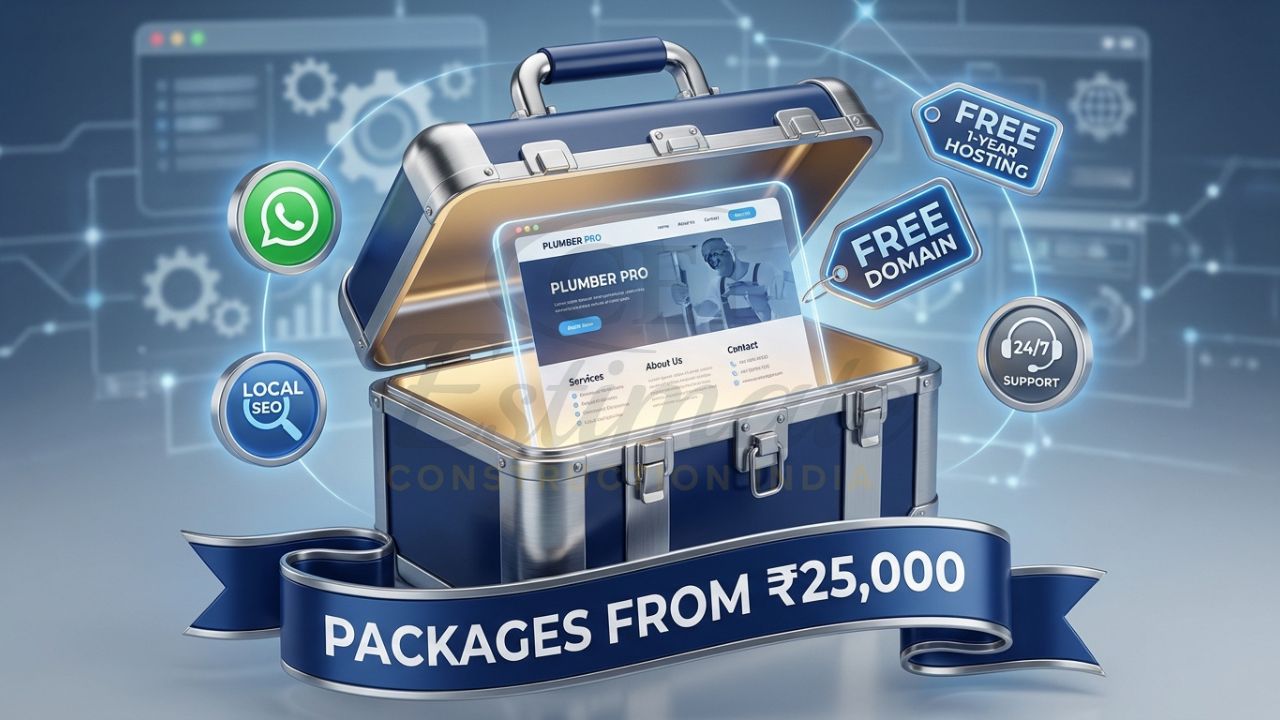 Affordable plumbing website design packages in India starting at 25000.