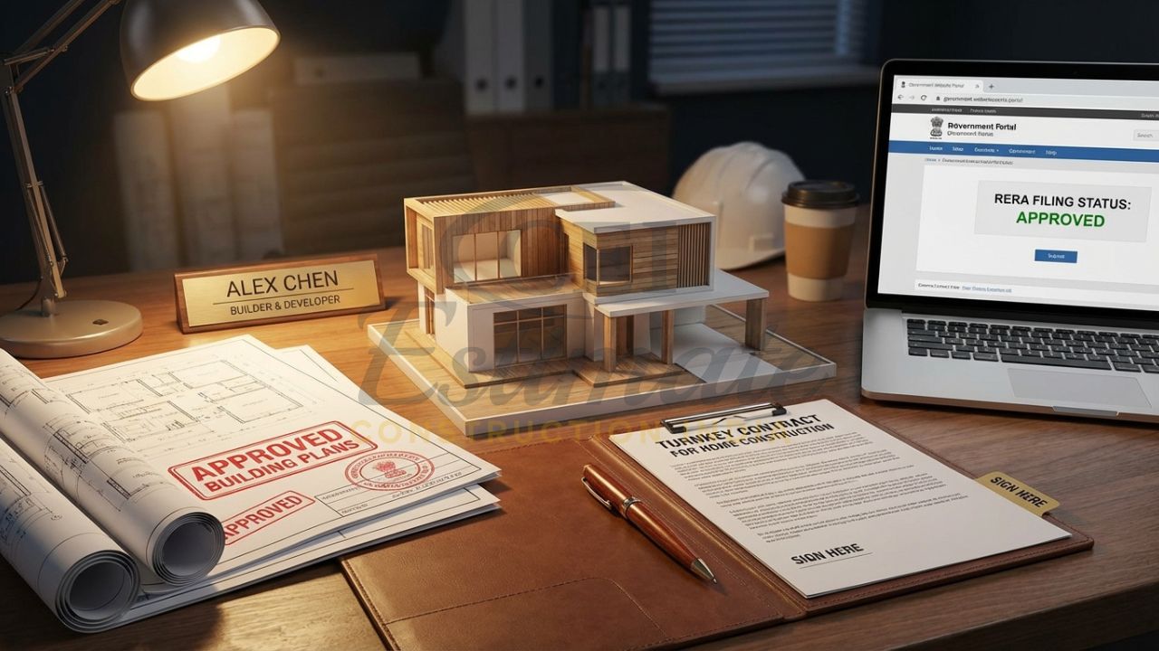 Builder's responsibilities in India including design, RERA approvals, and turnkey project management.