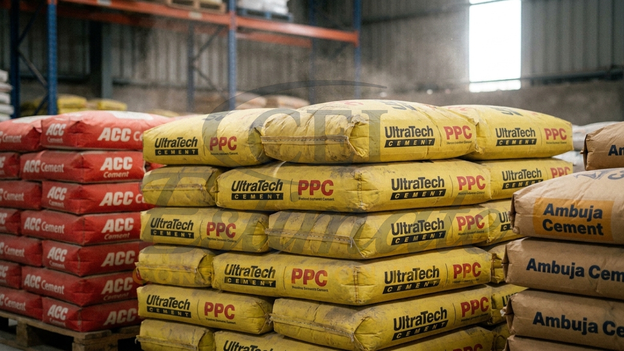 PPC cement for crack-free plaster walls with branded cement supply