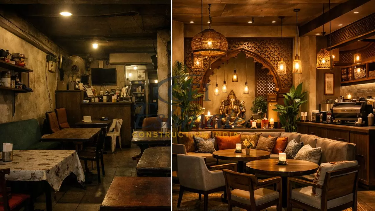 Restaurant interior designer in India creating Instagram-worthy fine dining space 2026