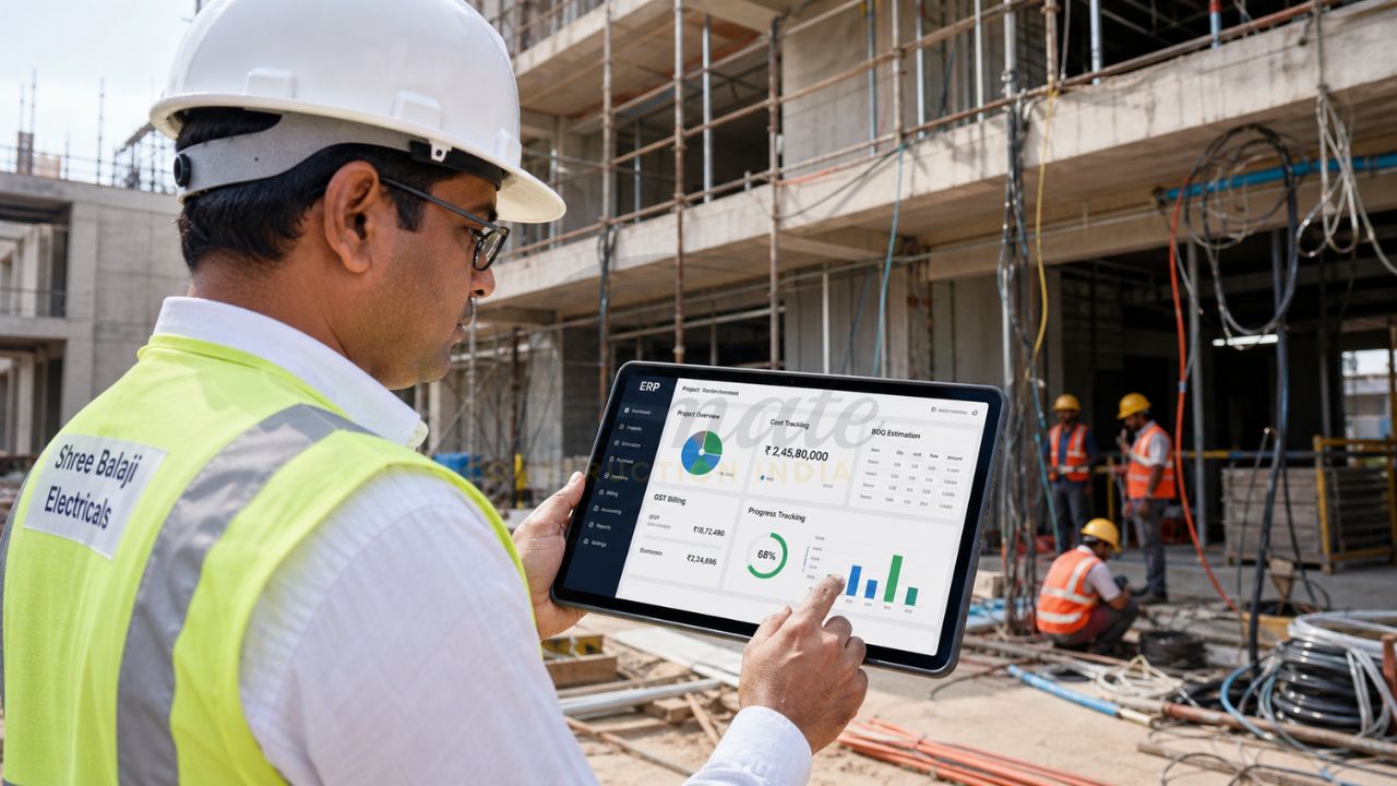 electrical contractor using ERP software for BOQ estimation and project tracking India