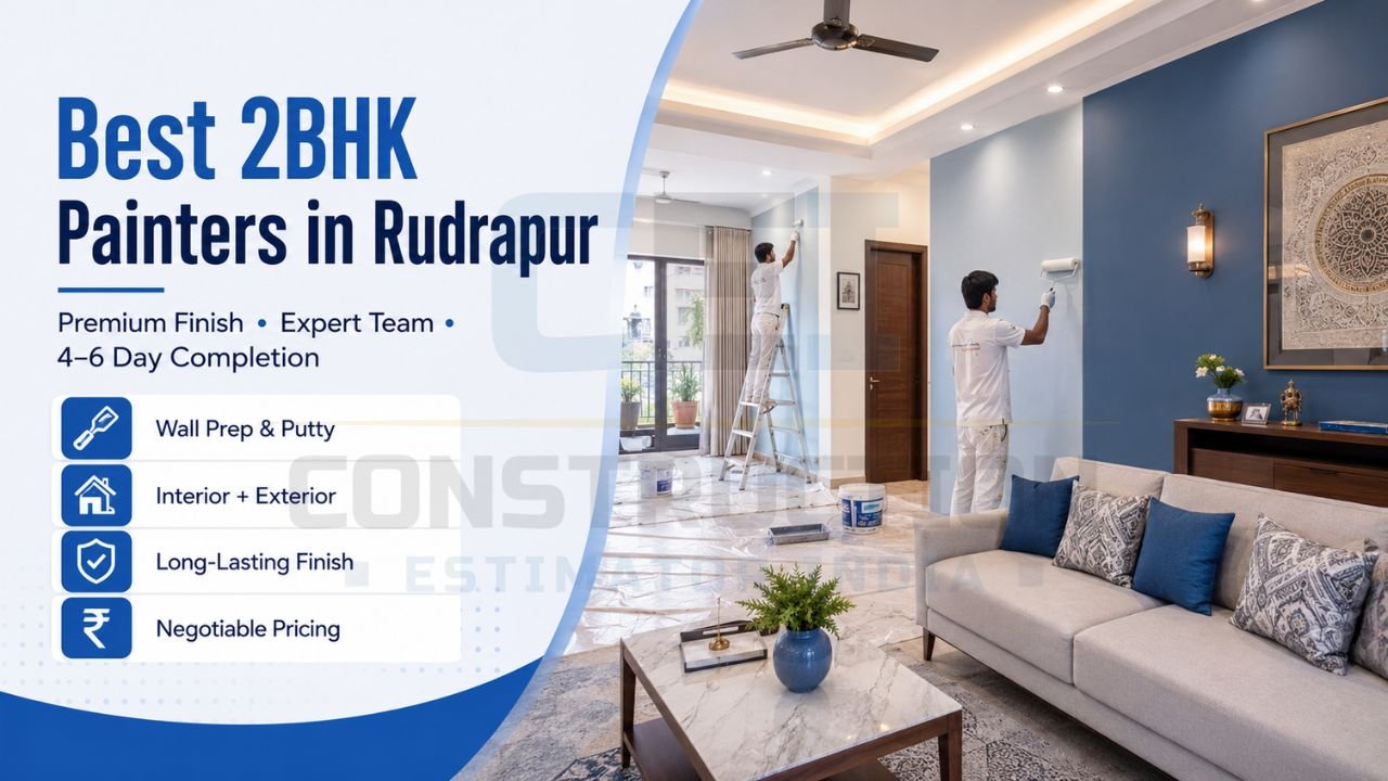 Best 2BHK painters in Rudrapur offering premium wall painting, interior and exterior painting, durable finishes, negotiable pricing, and expert painting services.