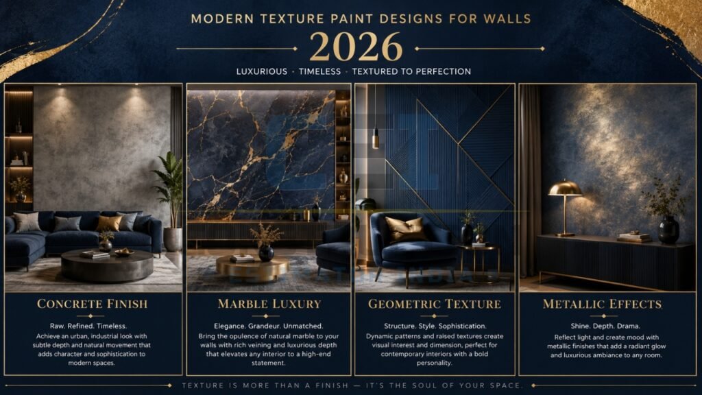 Best Modern Texture Paint Designs for Walls