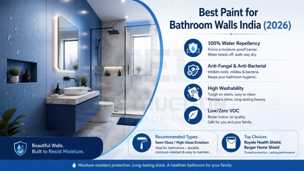 Best Paint for Bathroom Walls India