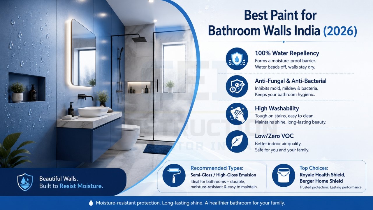 Best Paint for Bathroom Walls India