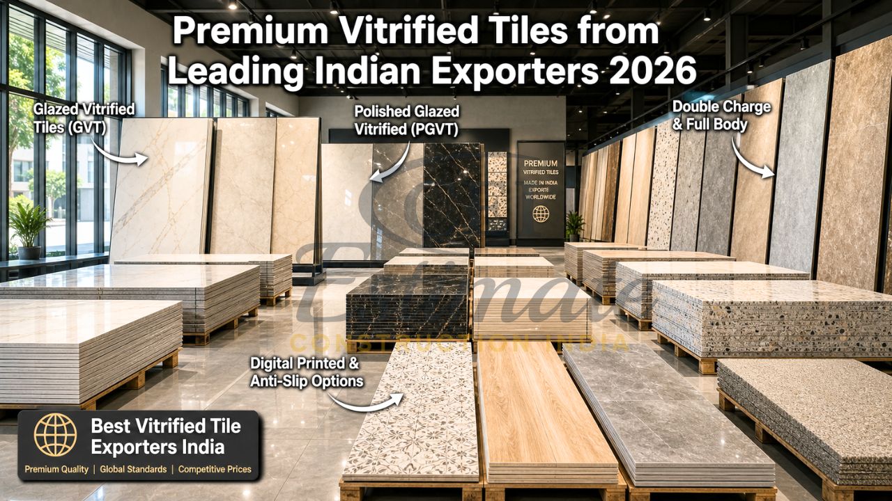 Glazed vitrified floor tiles, digital printed tiles and double charge collections from Morbi