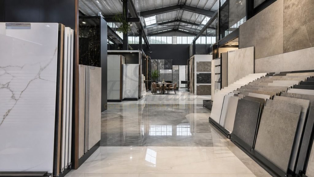 ceramic tile manufacturer OEM India showroom porcelain tiles large format slabs custom branding export supplier