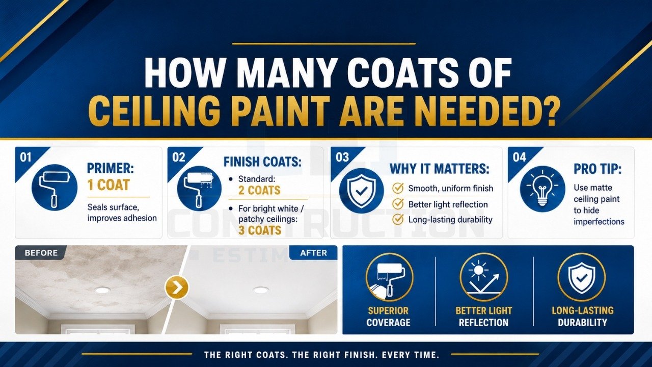 How Many Coats of Ceiling Paint are Needed
