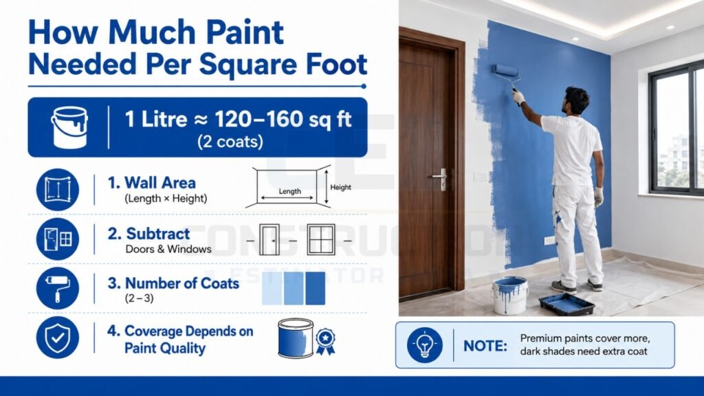 How Much Paint Needed Per Square Foot
