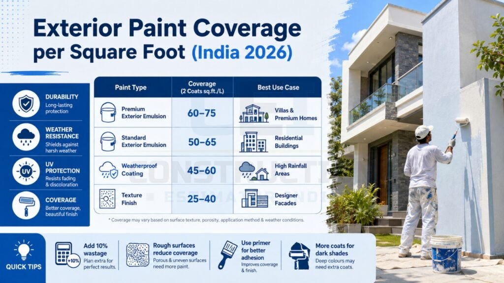 How Much Paint Per Square Foot Exterior