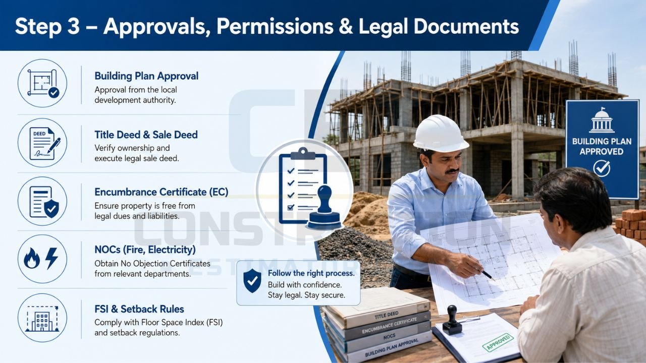 Step 3 – Construction Approvals & Legal Documents in India