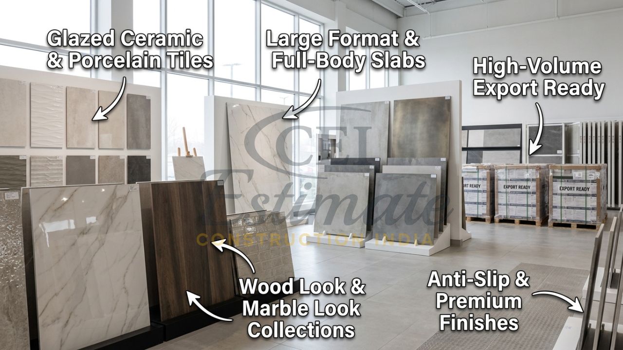 Wide range of high-quality ceramic wall tiles, porcelain floor tiles and large-format slabs