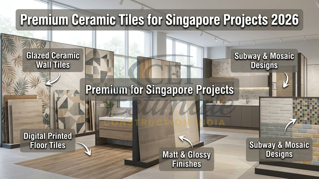 Glazed ceramic wall tiles, digital printed floor tiles and modern designs from Morbi for Singapore