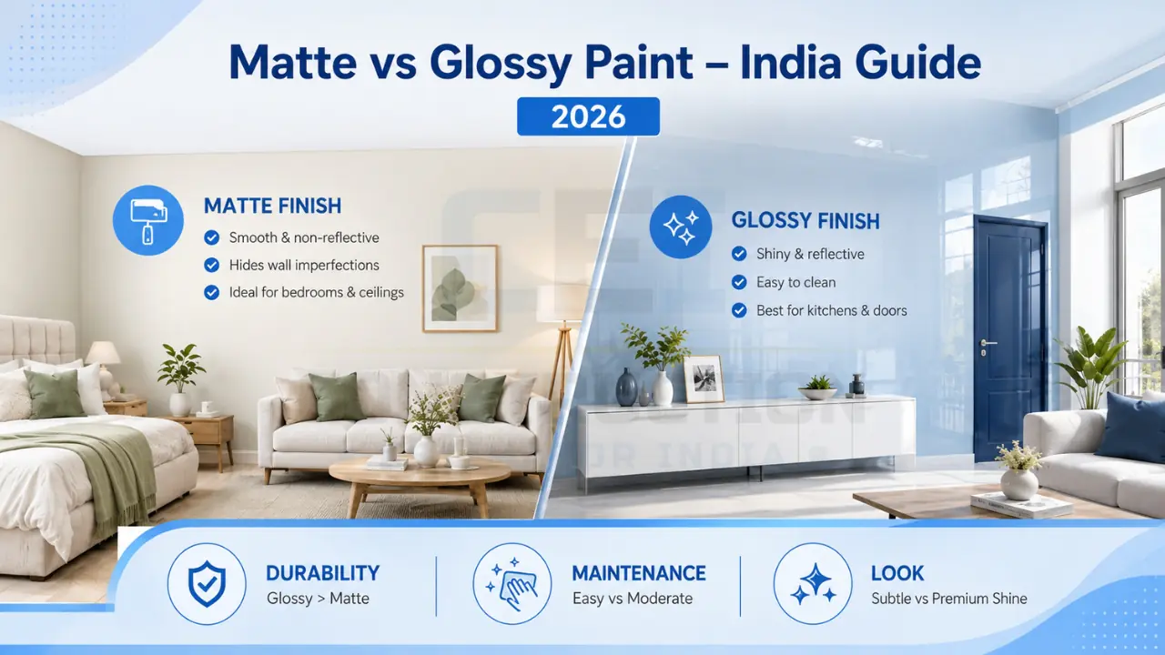 Satin vs Semi Gloss Paint for Indian Walls