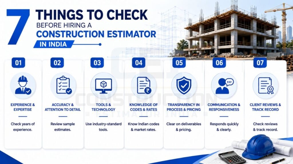 7 things to check before hiring a construction estimator in India