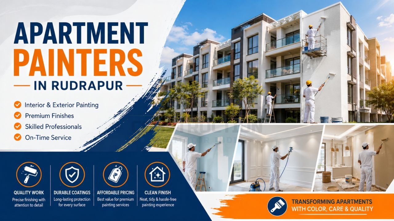 Professional apartment painters in Rudrapur providing interior and exterior apartment painting services with premium finishes and durable coatings