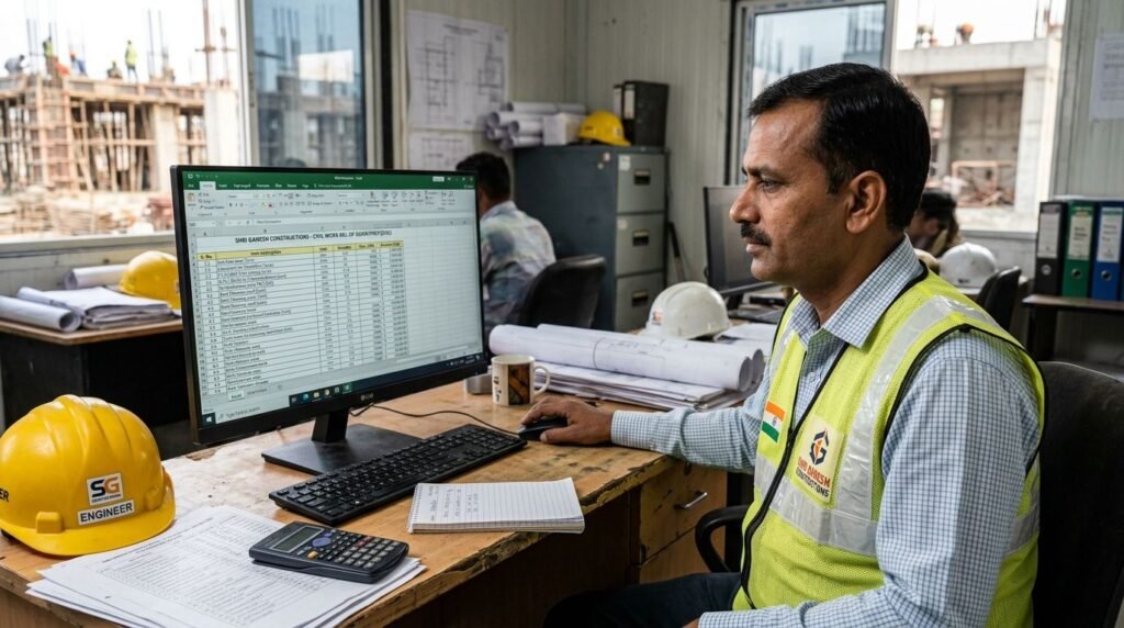 Civil Work Labour Rate Quotation Format in India
