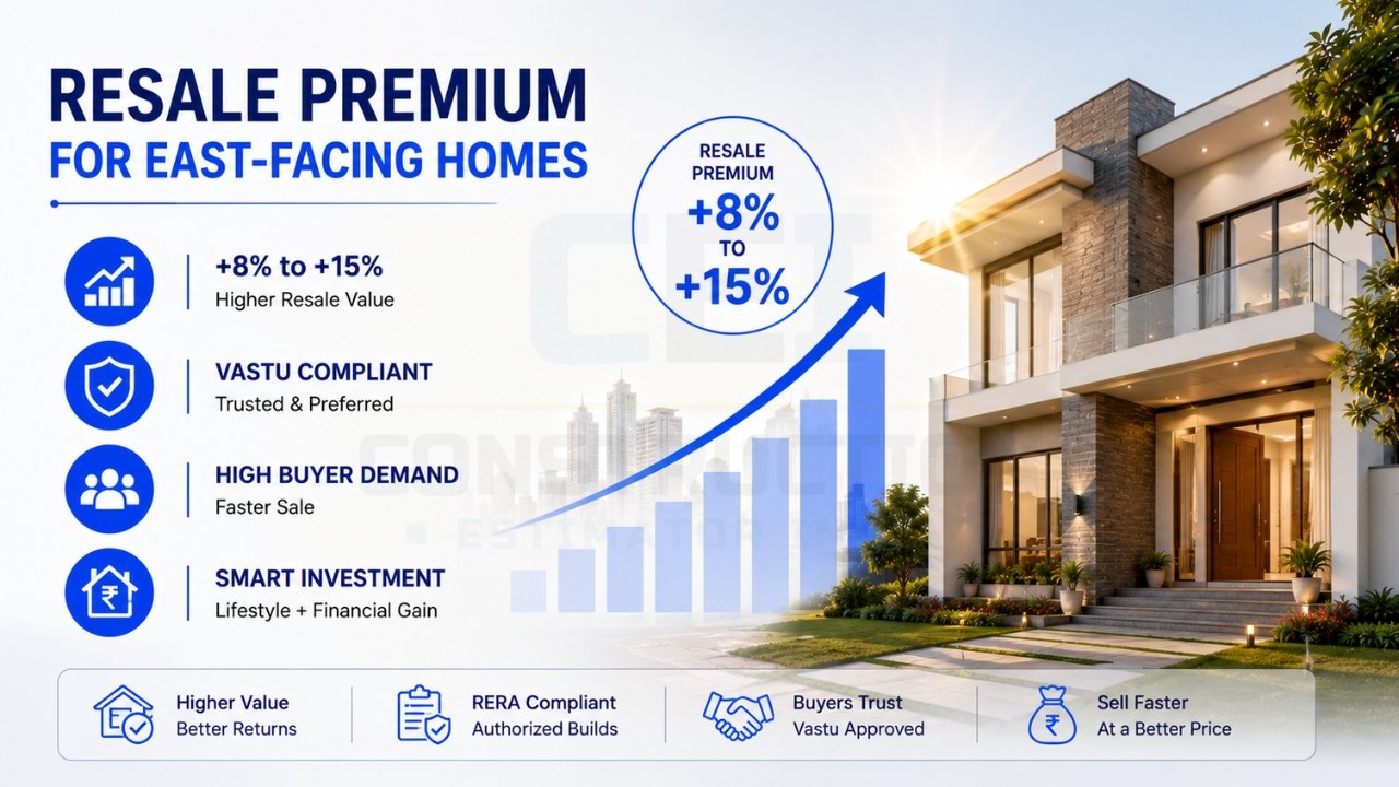 Resale value benefits of east-facing homes with higher buyer demand and Vastu appeal