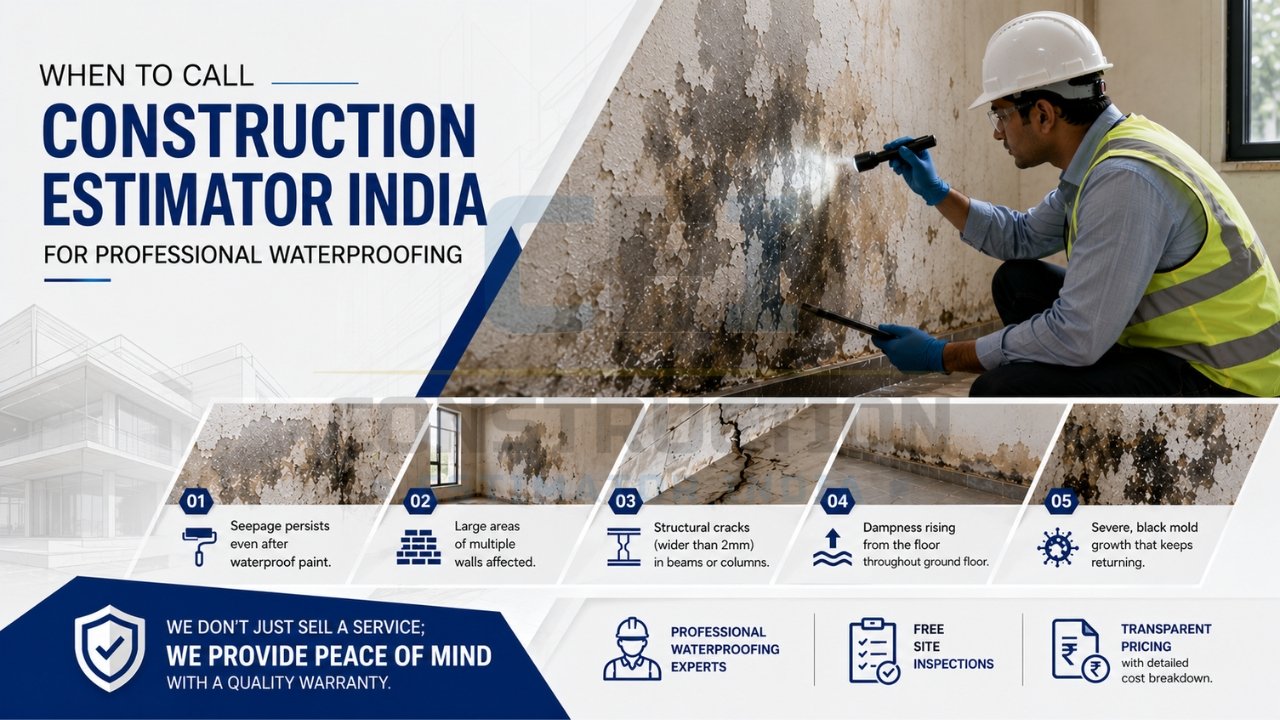 When to call professional waterproofing experts for severe seepage, dampness, and wall damage