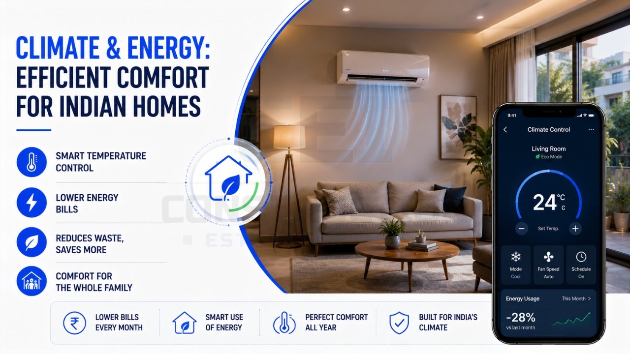 Smart climate and energy control system for Indian homes with automated temperature management and energy savings
