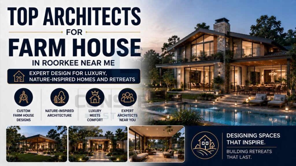 Premium farmhouse designed by expert architects featuring custom architecture, luxury amenities, and nature-inspired outdoor spaces.