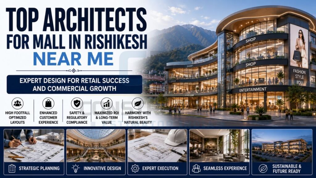 Experienced mall architects in Rishikesh providing strategic planning, innovative design, project execution, retail experience enhancement, and sustainable commercial development.