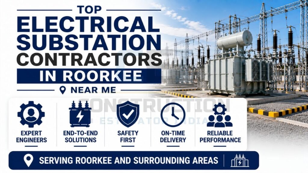 Electrical substation infrastructure featuring transformers, switchgear, and high-voltage equipment for power distribution.