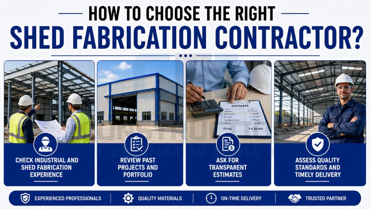 Shed fabrication contractor selection guide featuring experience evaluation, project portfolio review, transparent pricing, and quality standards assessment.