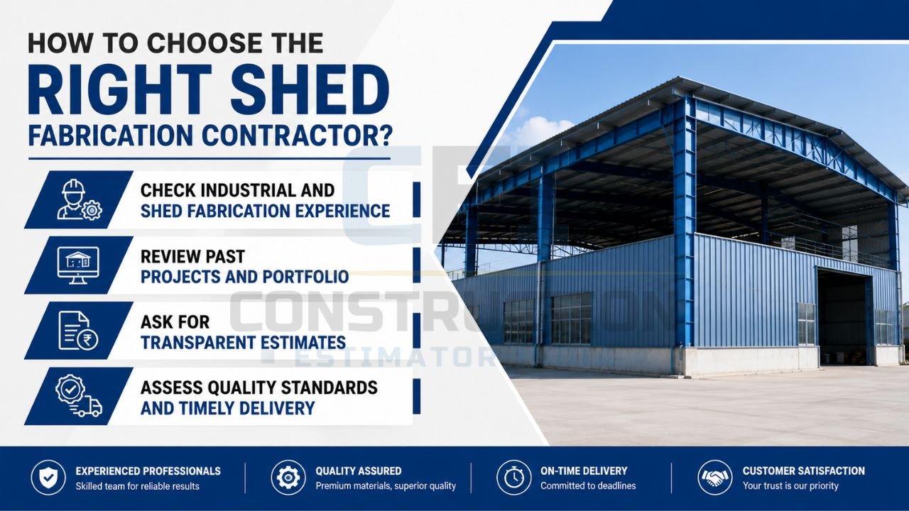 Guide for selecting a shed fabrication contractor based on experience, portfolio, pricing transparency, quality standards, and project delivery.