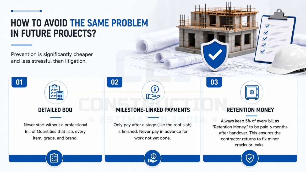How to avoid construction disputes with detailed BOQ, milestone-based payments, and retention money