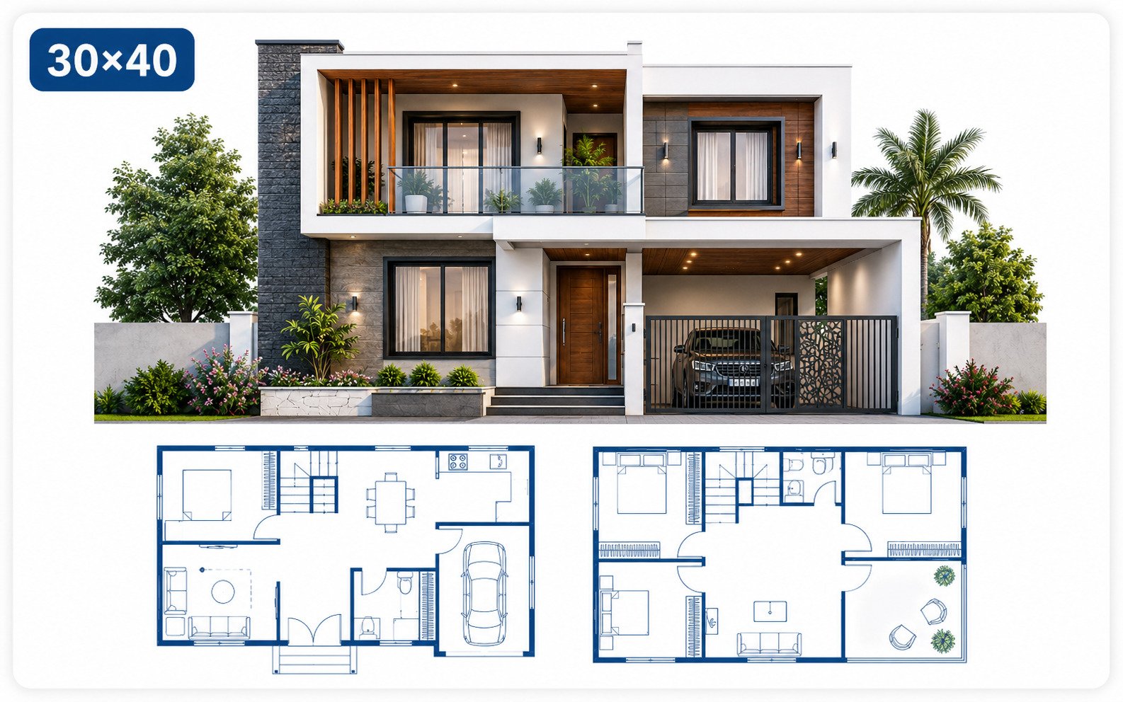 30x40 House Plan India