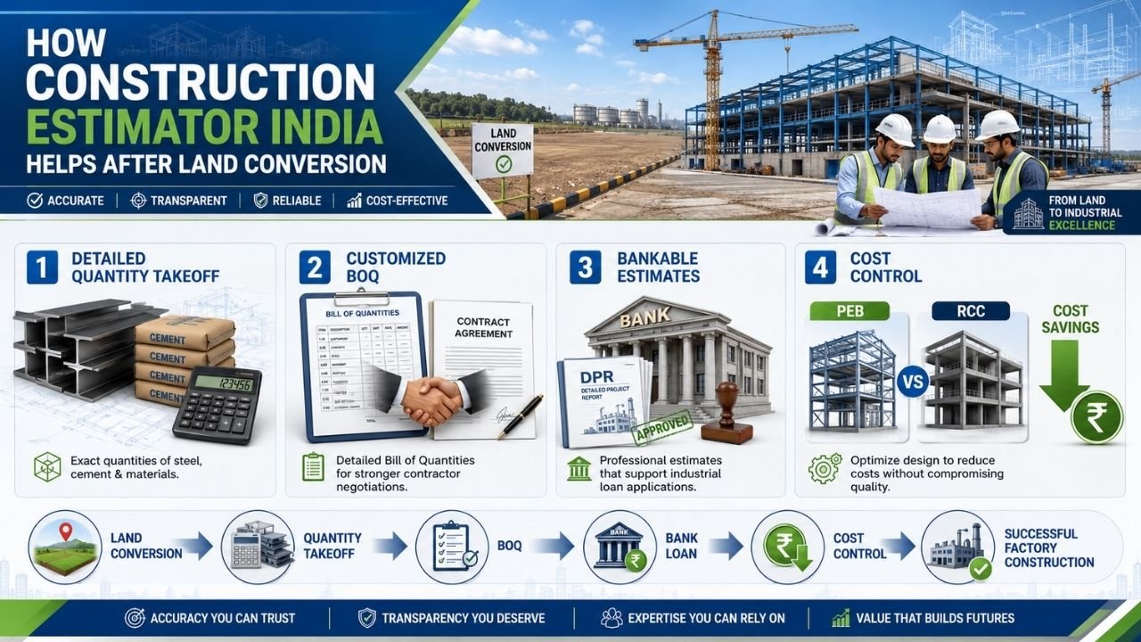 How Construction Estimator India Helps After Land Conversion