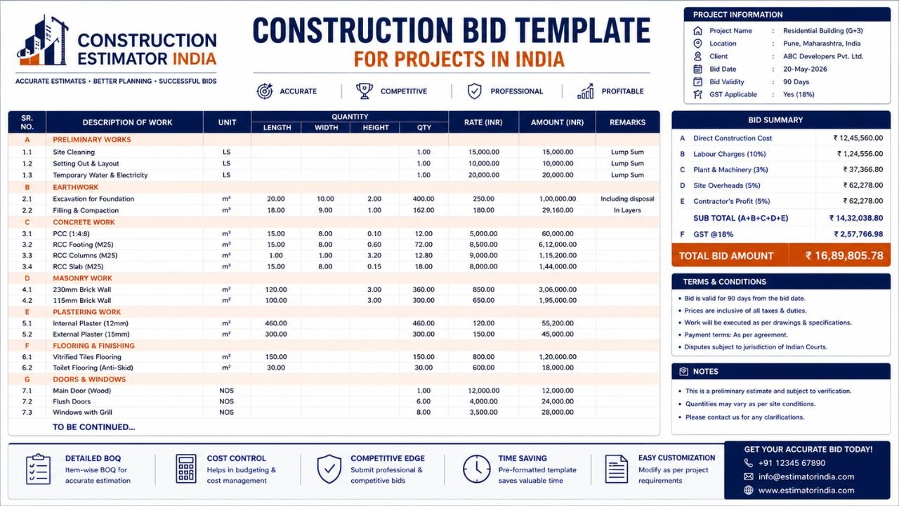 How to Format a Construction Bid