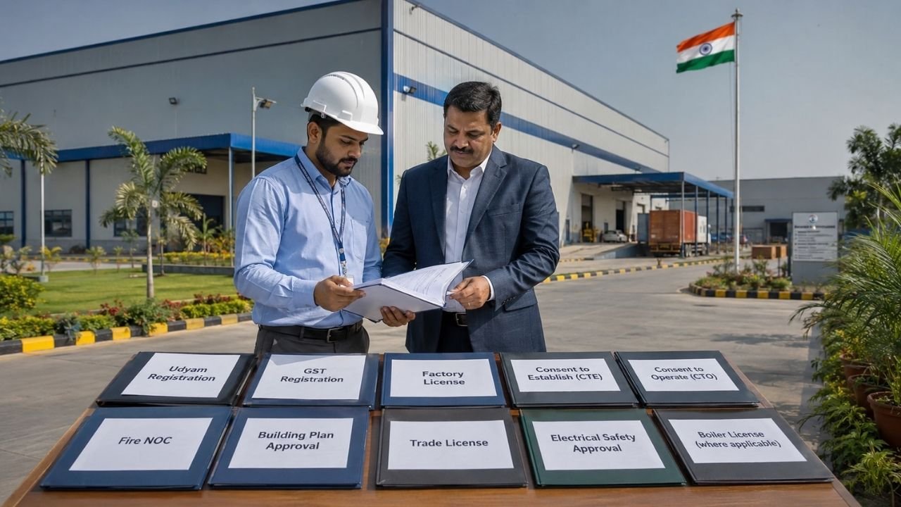 List of licenses required for a factory in India
