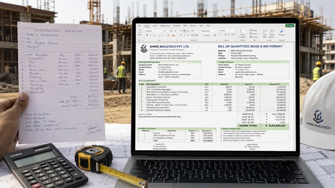 Major Benefits of Using a Professional Construction Bid Template