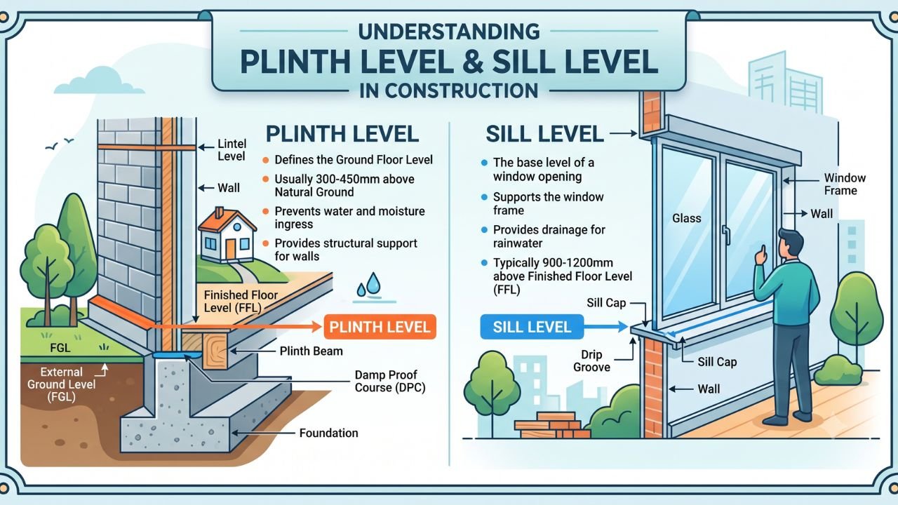 What Is Plinth Level and Sill Level